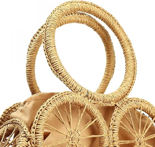 Miniatura 4 de Bolsas grandes de paja para mujer, bolsa de playa tejida a mano, bolsa de playa de verano, bolsa de paja