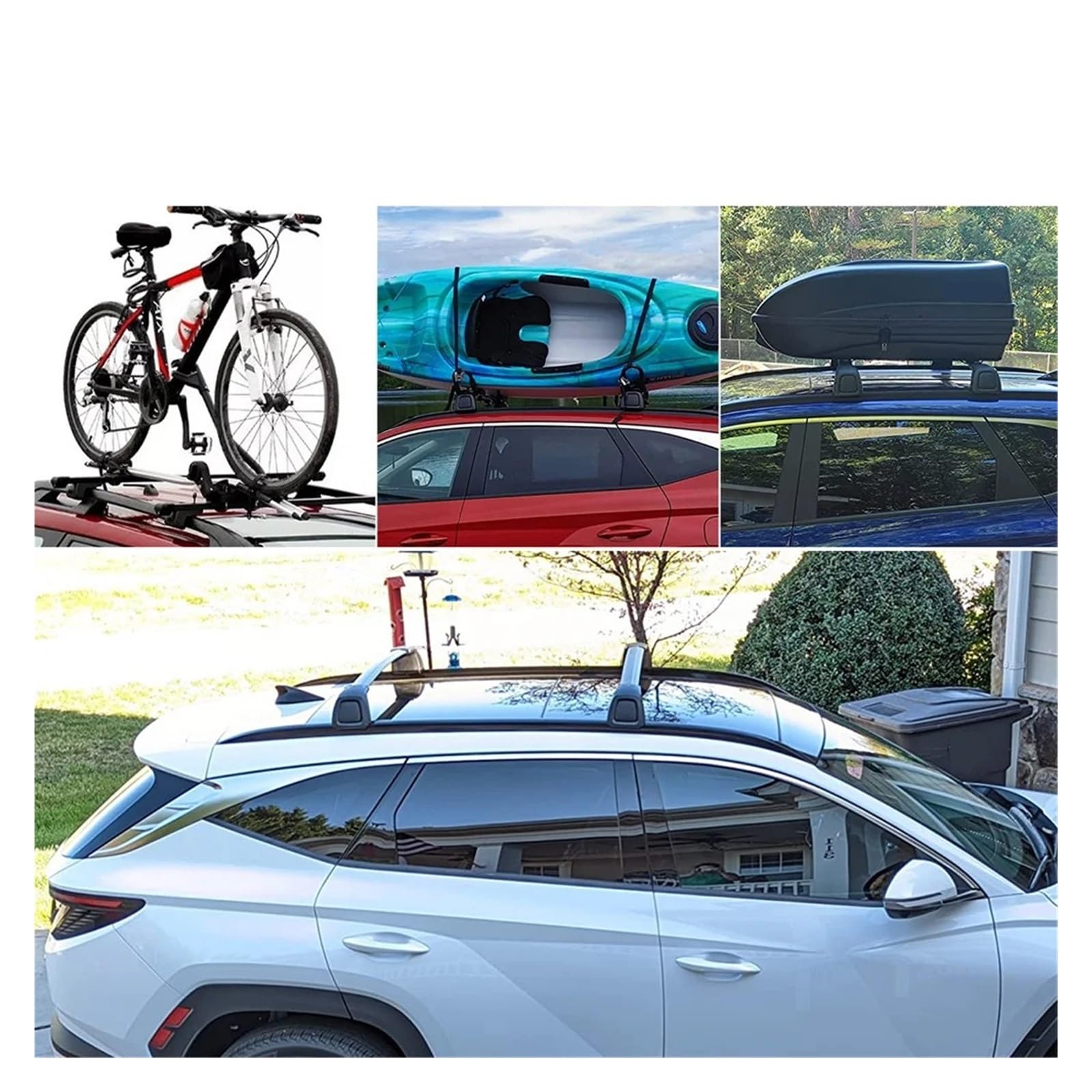 HRTLSS Auto Relingträger Dachträger Auto-Außenzubehör für Tucson 2022 2023 Dachquerträger Dachträger Autoteile