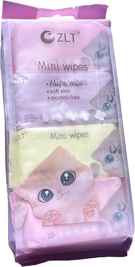MotiBa Mini Baby Wipes Disposable Portable Pocket Water Wipes Baby Skin Care Wet Tissue Travel Children Baby Hand &amp; Face B...