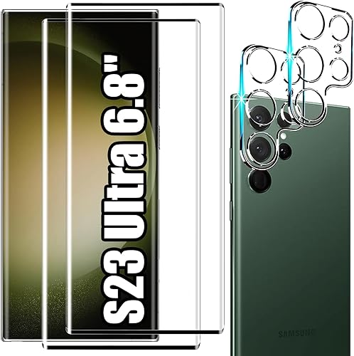 letosan Protector de pantalla de vidrio templado 9H, compatible con huellas dactilares ultrasónicas, curvado en 3D, resistente a los arañazos para