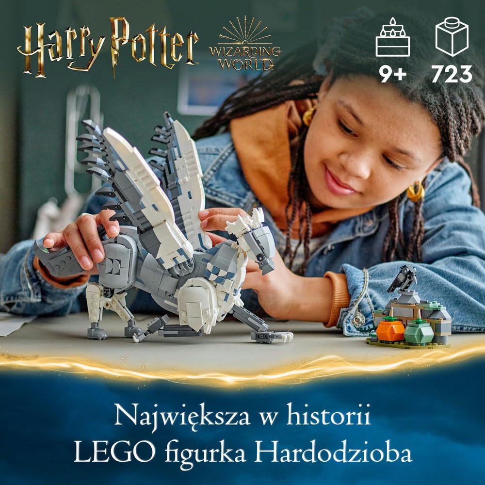 LEGO Harry Potter Hardodziob, Zabawka dla Dziecka z Hipogryfem do Zbudowania, Kreatywny Zestaw dla 9-latka, Dekoracje do Pokoju Dziecięcego i Pomysł na Prezent dla Chłopca i Dziewczynki, 76427