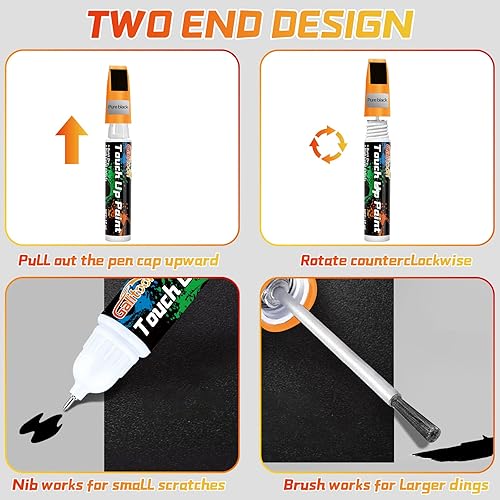 Miniatura 5 de Pintura de retoque para automóviles, pintura automotriz, bolígrafo de pintura de retoque plateado dos en uno, solución rápida y fácil para reparar