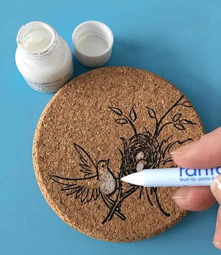 Miniatura 3 de Tsukineko TSU30110 - Juego de 6 puntas de pincel fantásticas, para tinta multiusos, multicolor (FX100006)