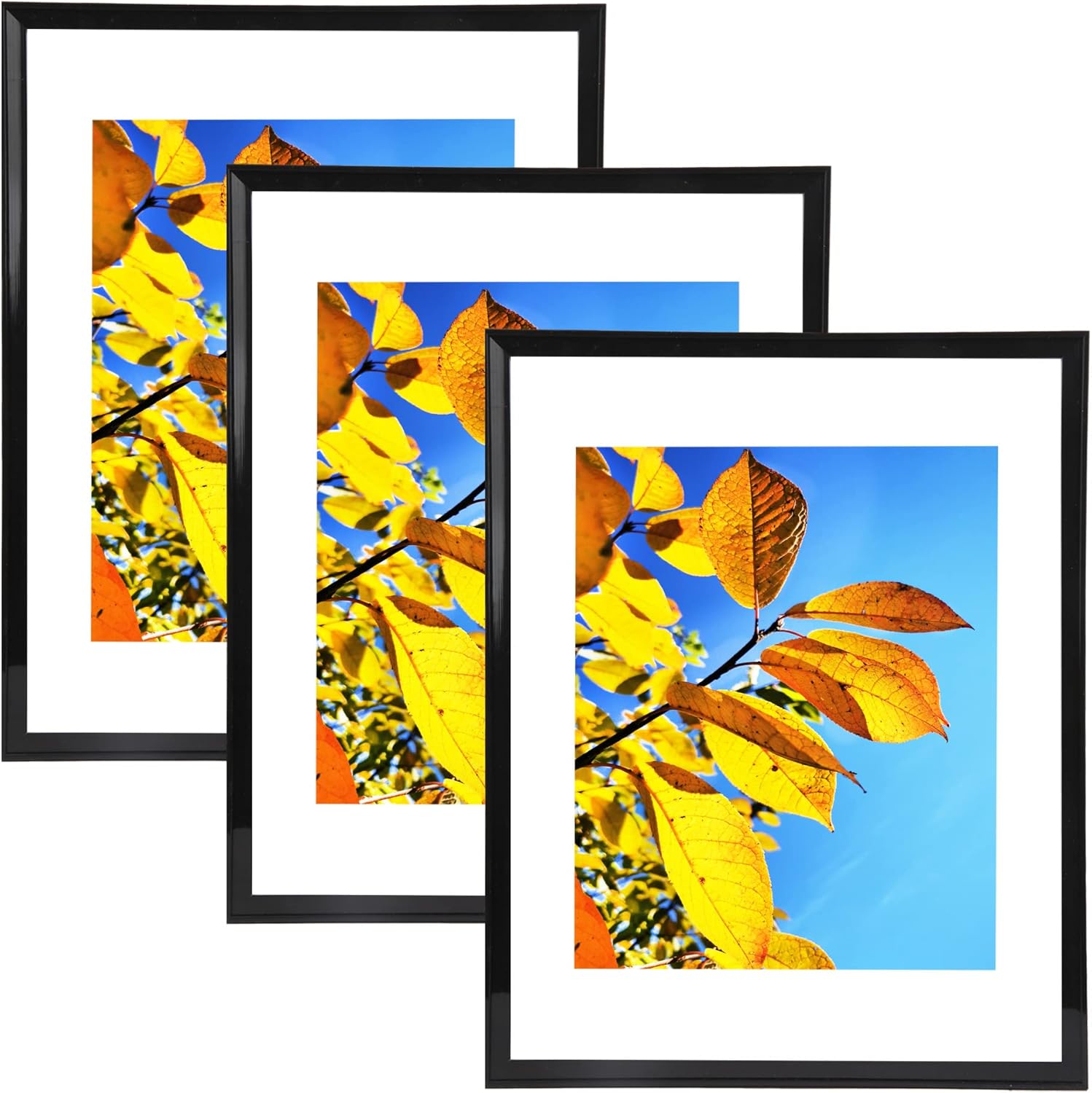 Aynoo 9x12 Picture Frame Set of 3 Black Picture Frame 9x12 Picture