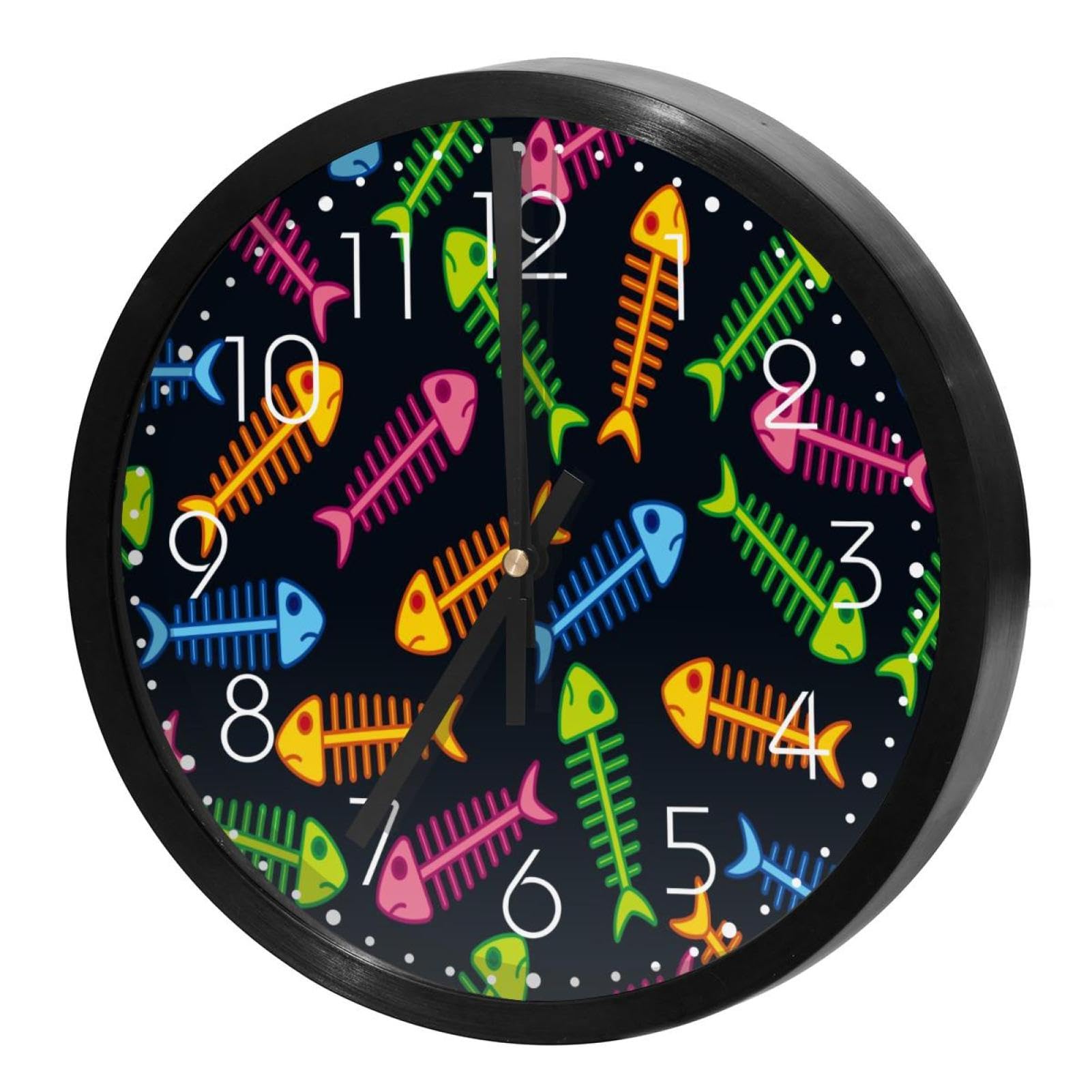 Horloge murale ronde à quartz idéale pour égayer la cuisine ou le bureau