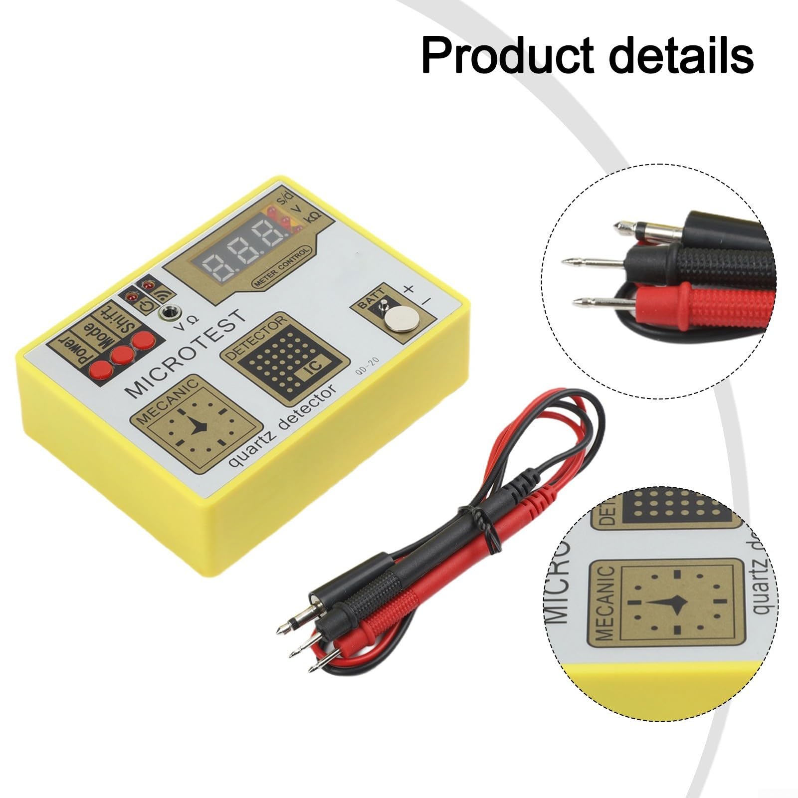 QD20 Quarzuhr Tester Pulsmesser mit Entmagnetisierer für Uhrmacher Reparatur Werkzeug Set Batterieprüfung