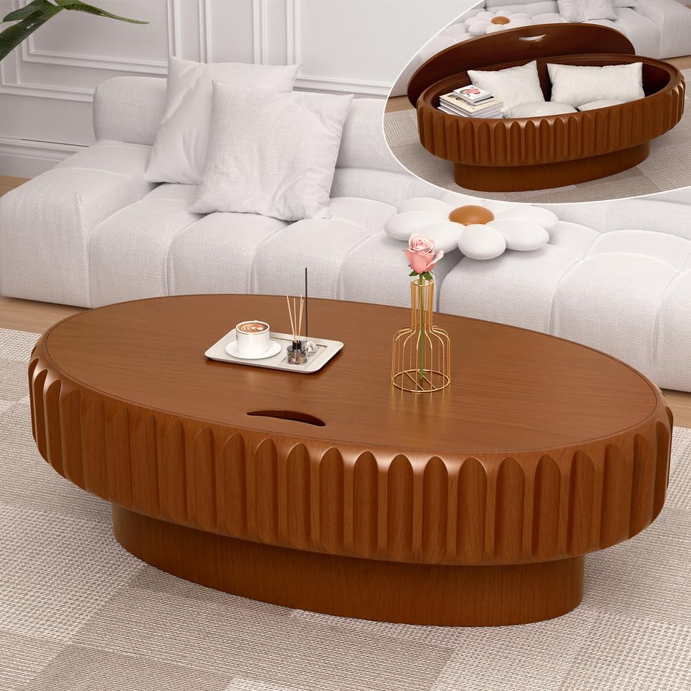 ZUOWENYG 43 inch Oval Coffee Table