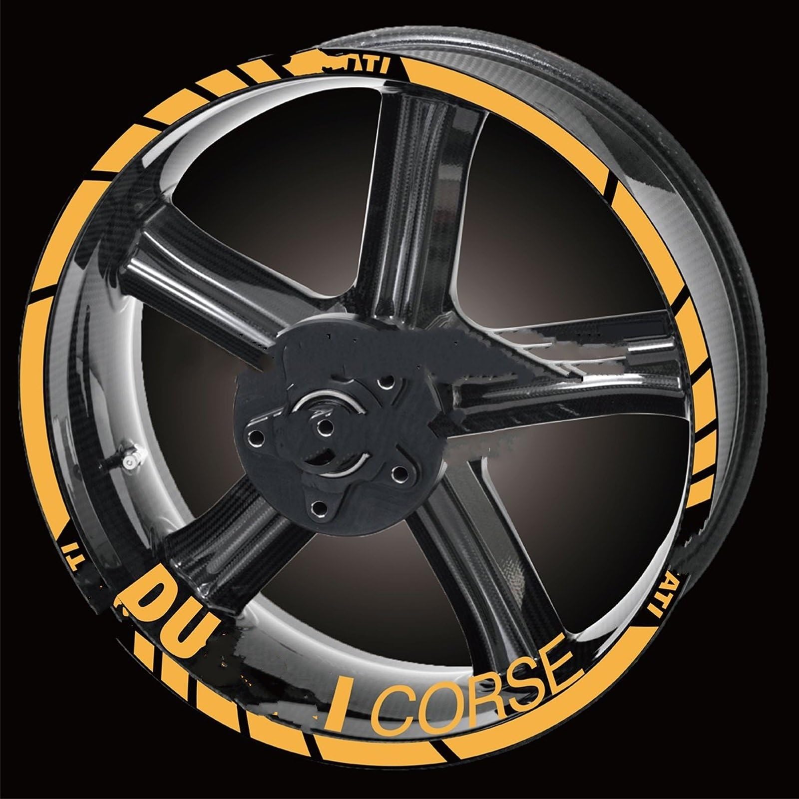 Motorcycle Front Rear Tire Rim Reflective Decals Waterproof Stickers for Ducati MULTISTRADA 1260 1260s 1200 1200s Decorative(Color3)