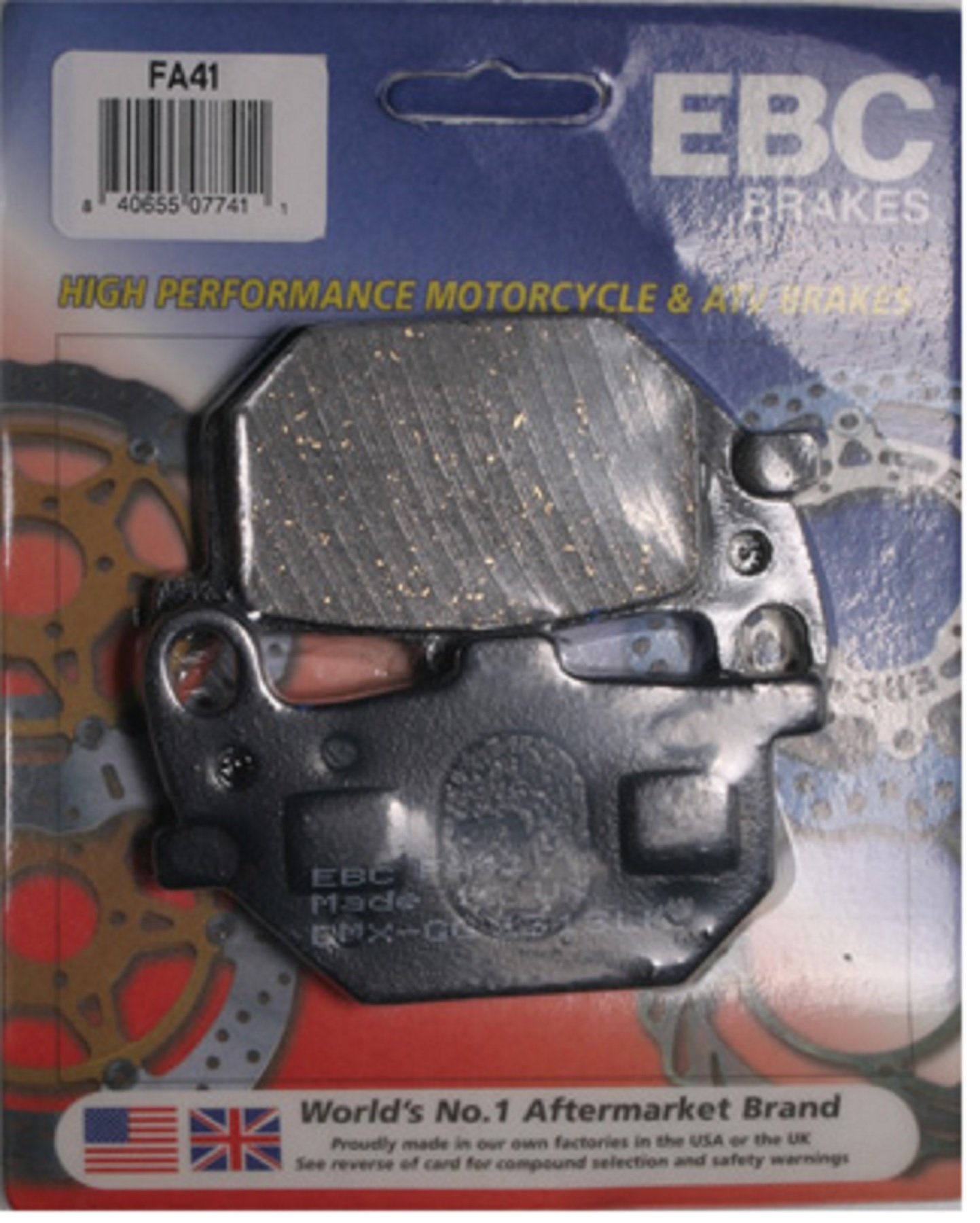 1982-1982 YAMAHA XJ 1100 J EBC BRAKE DISC PADS, Manufacturer: EBC, Manufacturer Part Number: FA41-AD, Stock Photo - Actual parts may vary.