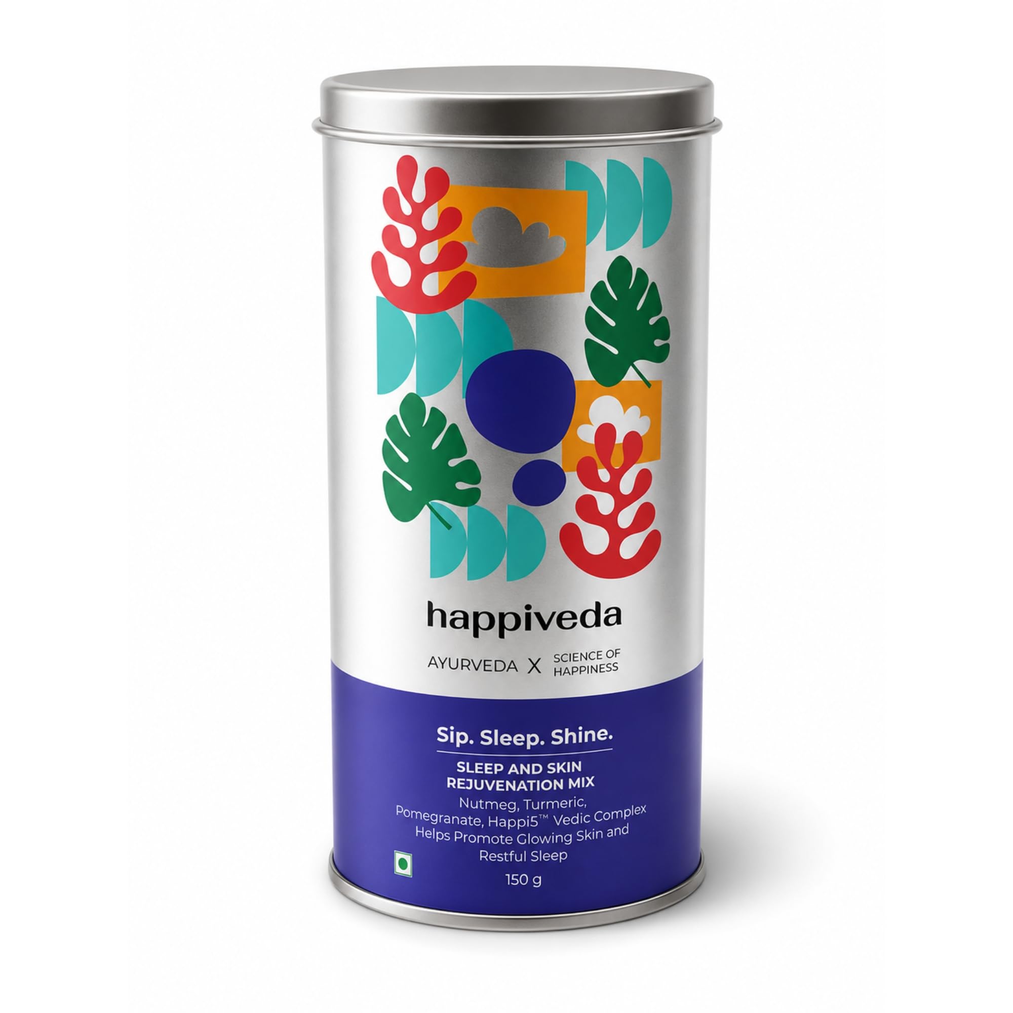 Sip Sleep Shine Sleep & Skin Rejuvenation Mix, Ayurvedic Night Drink for Deep Sleep, Glowing Skin & Stress Balance, Vegan Gut-Skin Wellness Powder with Happi5™ Vedic Complex-image-6