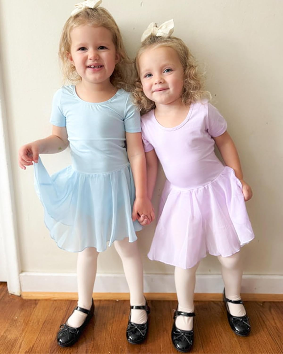 Stelle Ballet Leotards for Girls Dance Leotard with Skirt Toddler Ballet Outfit Criss-Cross Bow Back (Little/Big Kid) - Image 5