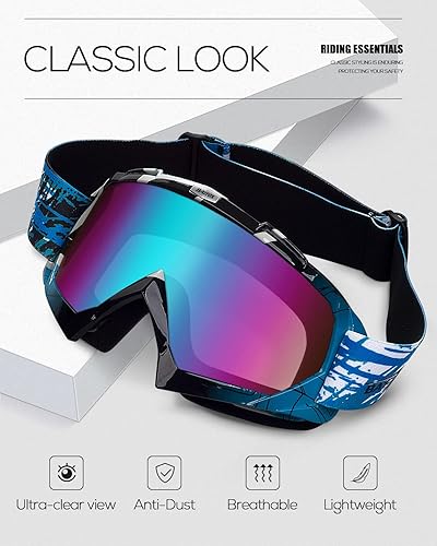 Miniatura 2 de BATFOX - Anteojos de seguridad para motocross, cuatrimotos, manejo táctico, para bicicletas de tierra, equipo de motocicleta, para hombres, mujeres