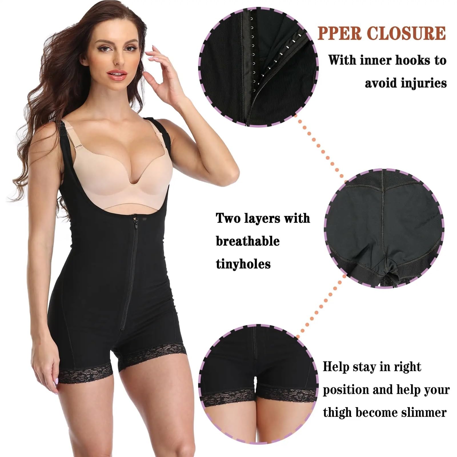 Faja Moldeadora for Mujer, sin Costuras, Firme, Triple Control, Talla Grande, Adelgazante de Muslos, Control de Abdomen. Adecuado para Fiestas, Trabajo, Bodas(Beige,XXL)