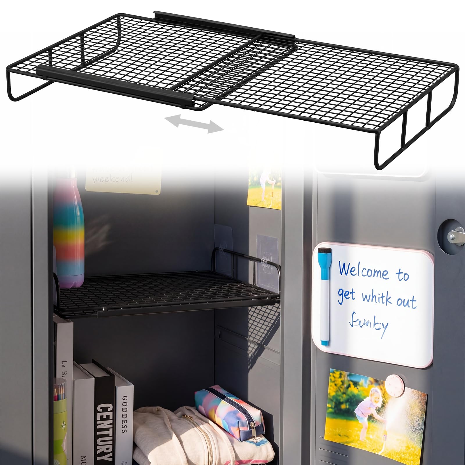 Photo 1 of Colarr Adjustable Locker Shelf - Black