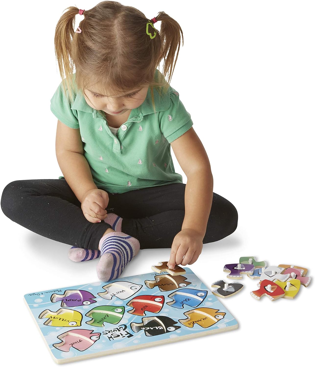 Melissa & Doug Fish Colors Mix n Match Peg Puzzle