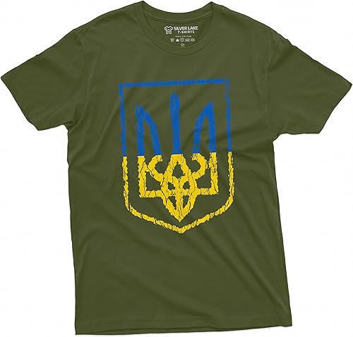 Miniatura 4 de Ukraine Trident Mens T-Shirt Ukrainian Coat of arms Symbol Tee Shirt Tryzub Tee