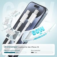 DGVERS iPhone Gyorstöltő Szett - 20W USB-C Adapter és 2M Kábel iPhone 17/16/15 Sorozathoz, iPad Air/Mini Készülékekhez Kompatibilis 4