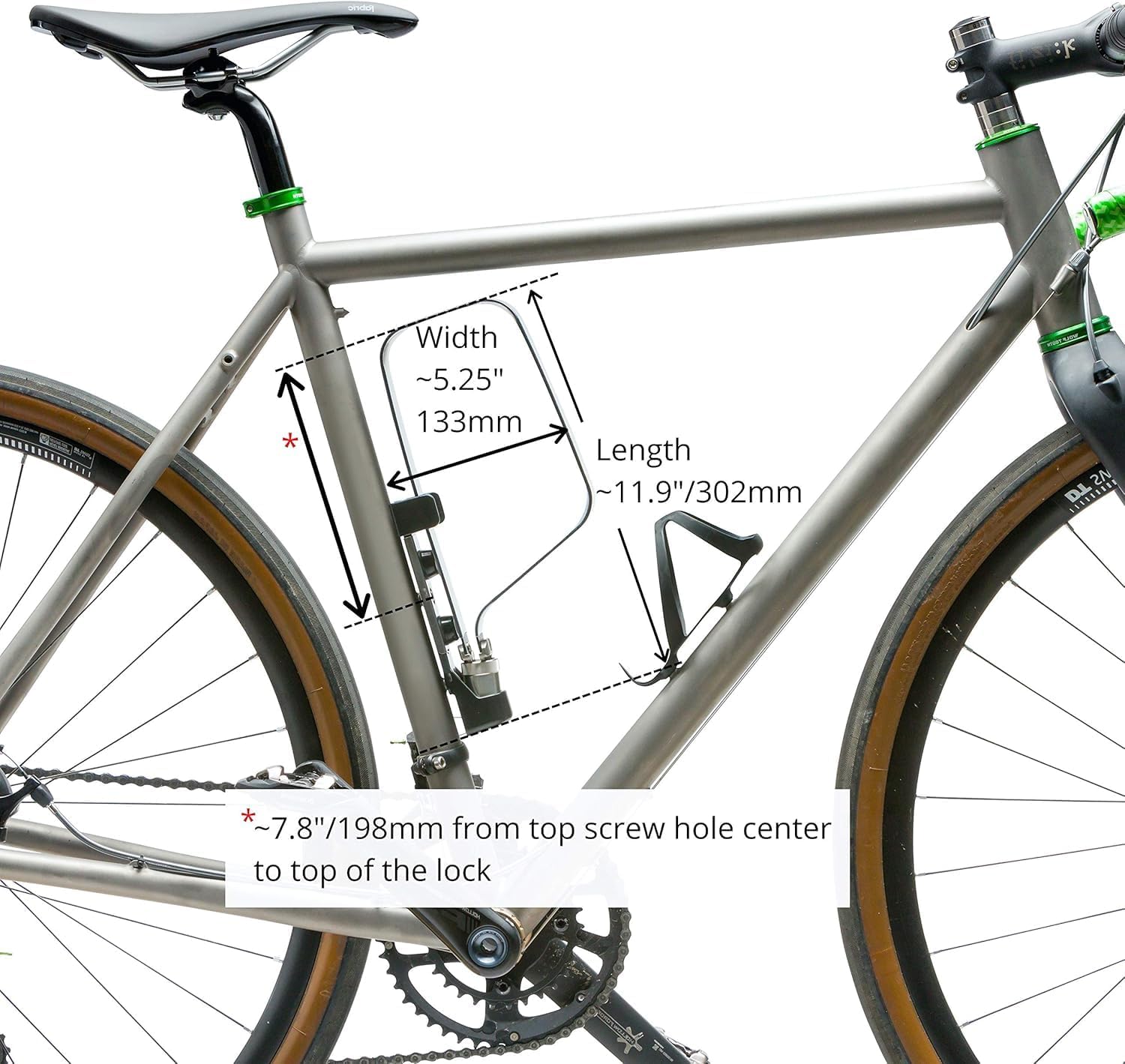 TiGr Mini+ Lightweight Bike Lock with Frame Mount – High Security 8 x 4" Flexible High-Carbon Steel Shackle –Keyed alike (4 Identical Keys) – 2 Pack