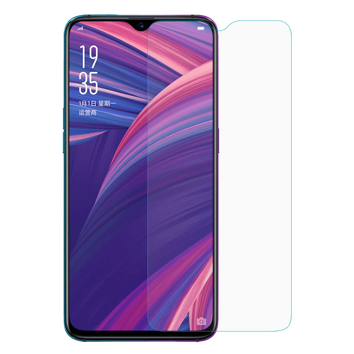 Microsonic Oppo RX17 Pro Temperli Cam Ekran Koruyucu [RX17 Pro ile Uyumlu Ekran Koruyucu]