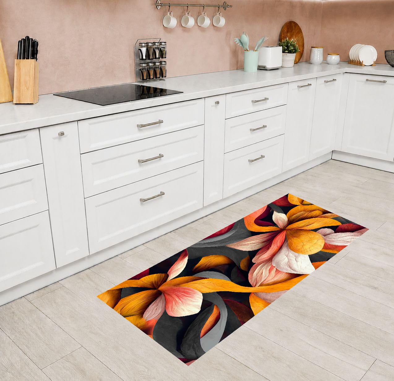 HMO HOME MY OWN Passatoia 50x300 cm Made in Italy in 100% Vinile, Aderente al Pavimento, Resistente e Facile da Pulire, Tappeto Multiuso per Cucina, Bagno, Ingresso e Corridoio