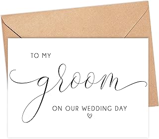 Emily gift To My Groom On Our Wedding Day Card - From Bride To Groom Wedding Card