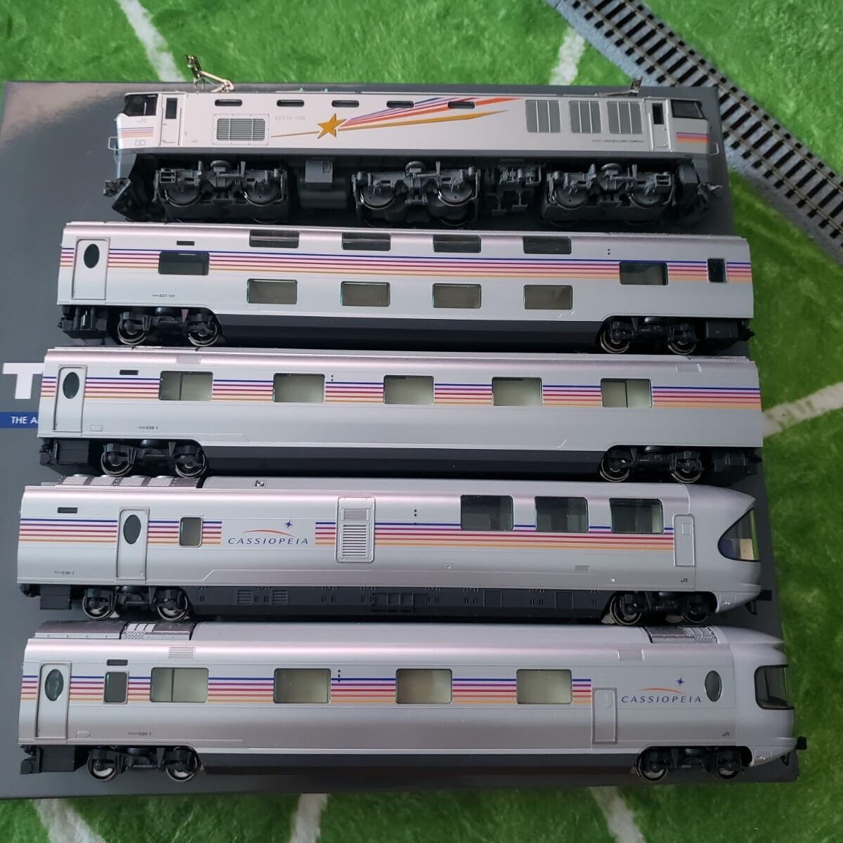 HOゲージEF510カシオペア色1両E26系客車カシオペア基本セット4両計5両