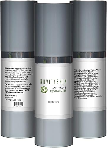 Miniatura 4 de Nuvita Skin - Suero revitalizante para el tratamiento de ojos, cuidado de la piel premium, fórmula avanzada, ilumina los ojos y disminuye las arrugas