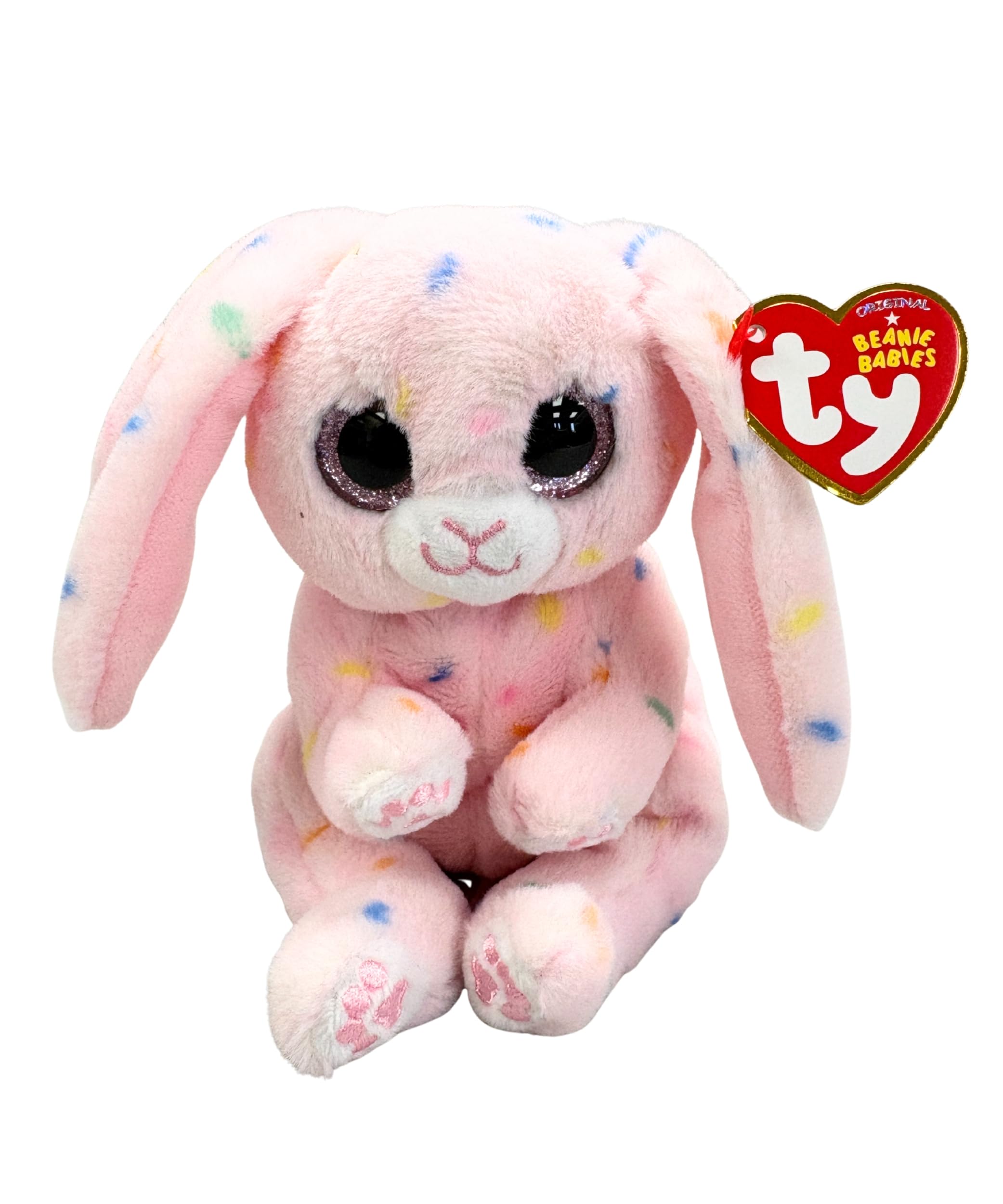 Ty Beanie Babies-Plush May Królik 15 cm-różowy, TY40598