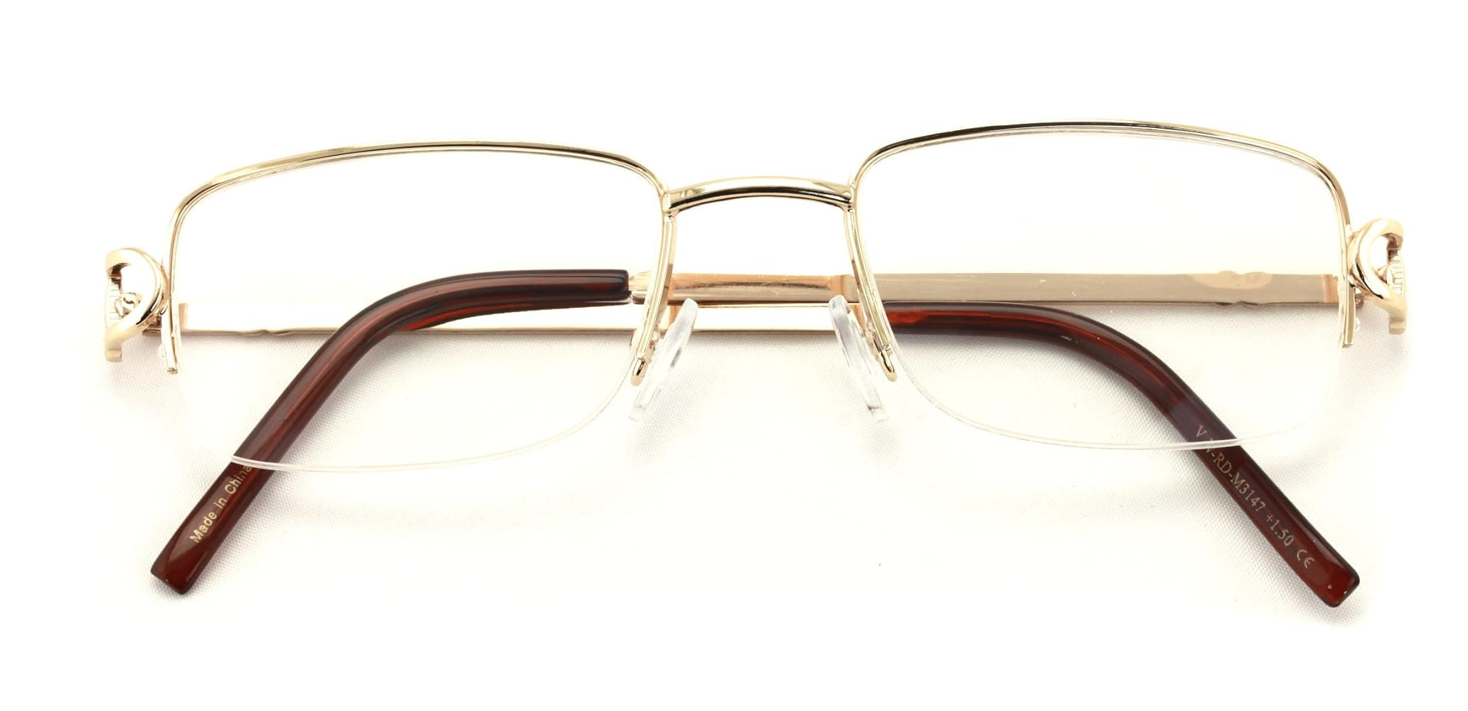 メタルフレーム 長方形老眼鏡 クリアレンズ Amazon | V.W.E. 長方形フレーム クリアレンズ デザイナー