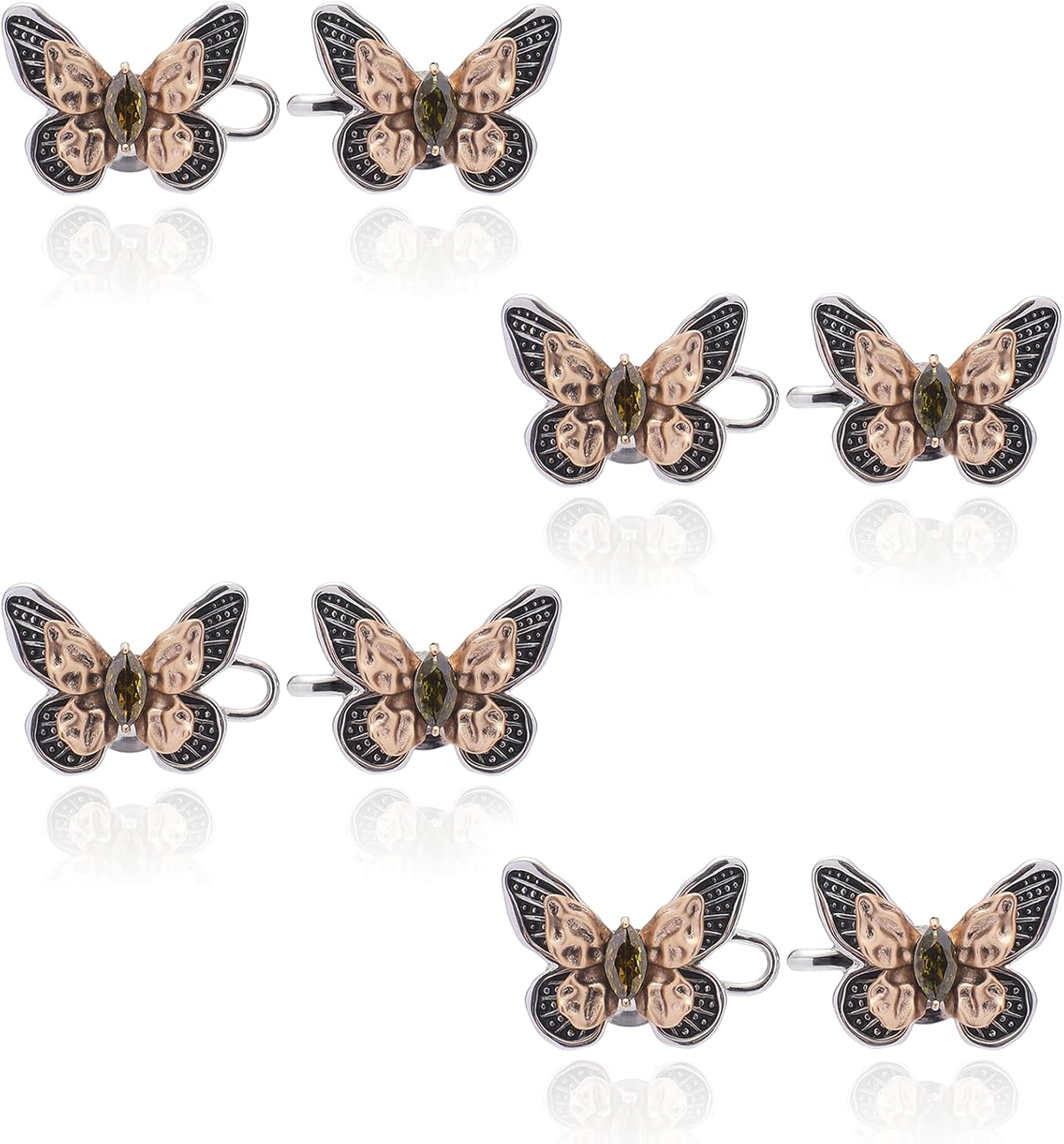 Pant Waist Tightener,Reusable Butterfly Waist Clip,Jean Buttons for Loose Jeans Skirts,No Sew Waist Knots for Women