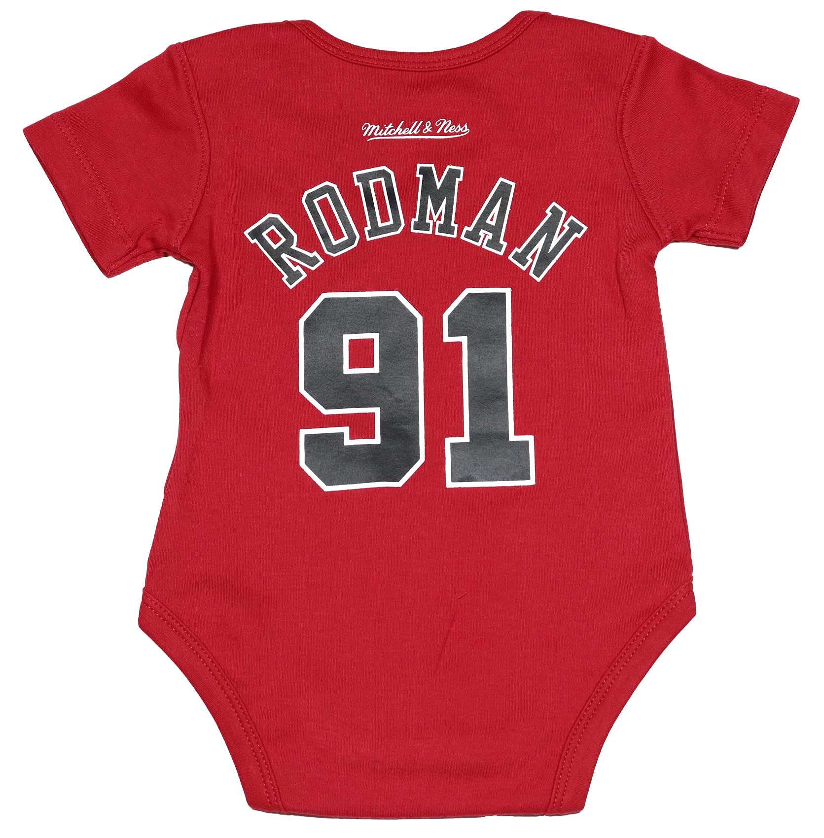 Mitchell & Ness Dennis Rodman #91 Chicago Bulls NBA Retro Name And Number Bodysuit