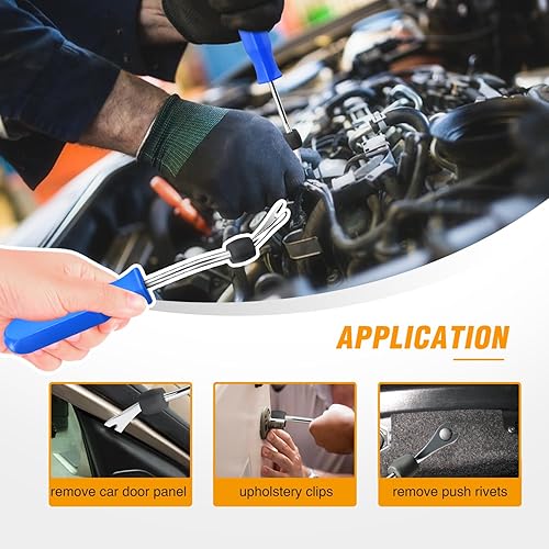 Miniatura 7 de GOOACC Surtido de 855 clips de retención de empuje para automóvil y sujetadores automáticos, 16 tamaños más populares, remaches de parachoques de