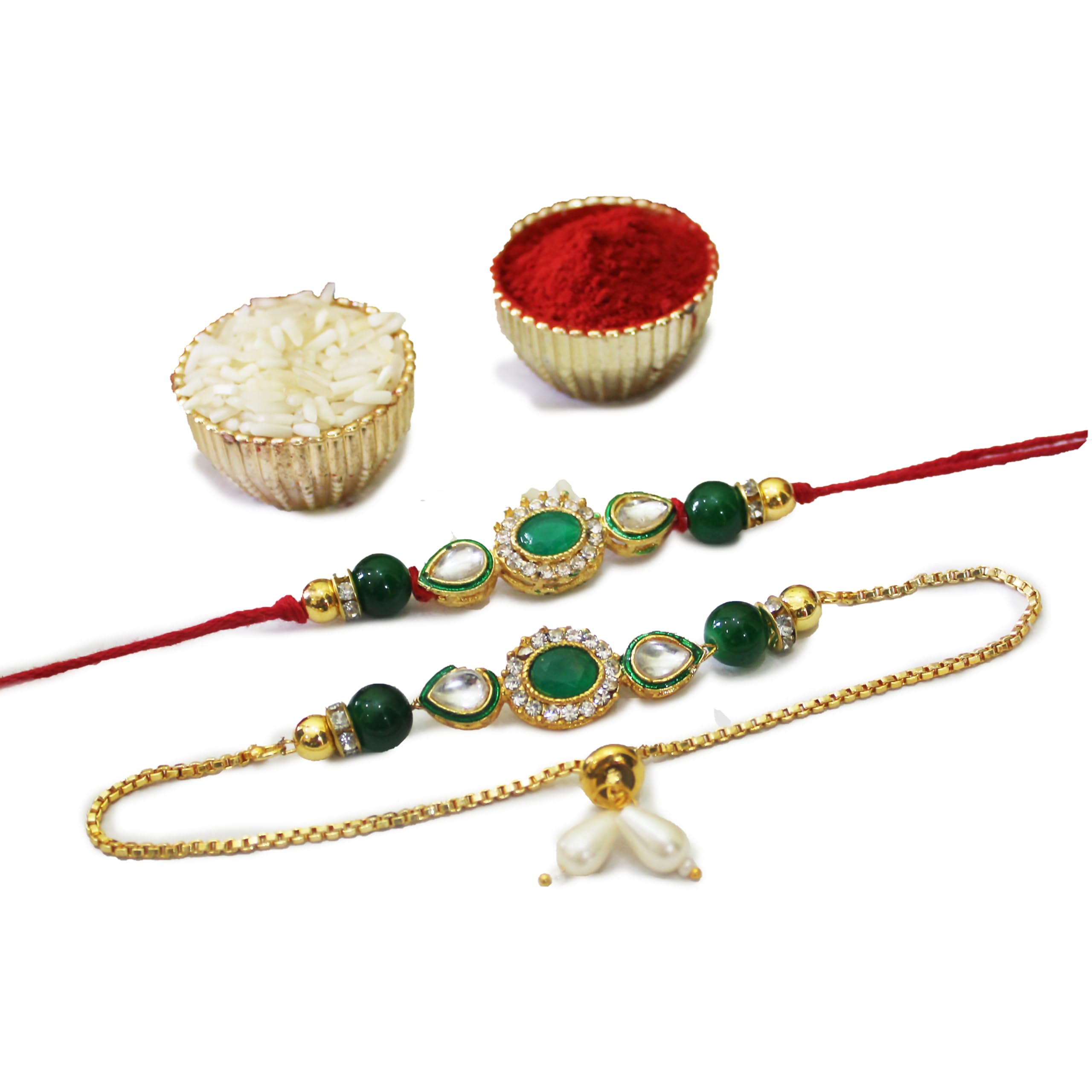 Comelyns Rakhi Combo Set of 2 for Brother and Bhabhi,Rakhi for brother,Rakshabandhan Combo/Lumba Designer Rakhis/Rakhi For Brother Kids Men Women (Floral Rakhi, Lumba Rakhi For Bhabhi Sister Girls (B0D77PZKGY) Amazon Price History, Amazon Price Tracker