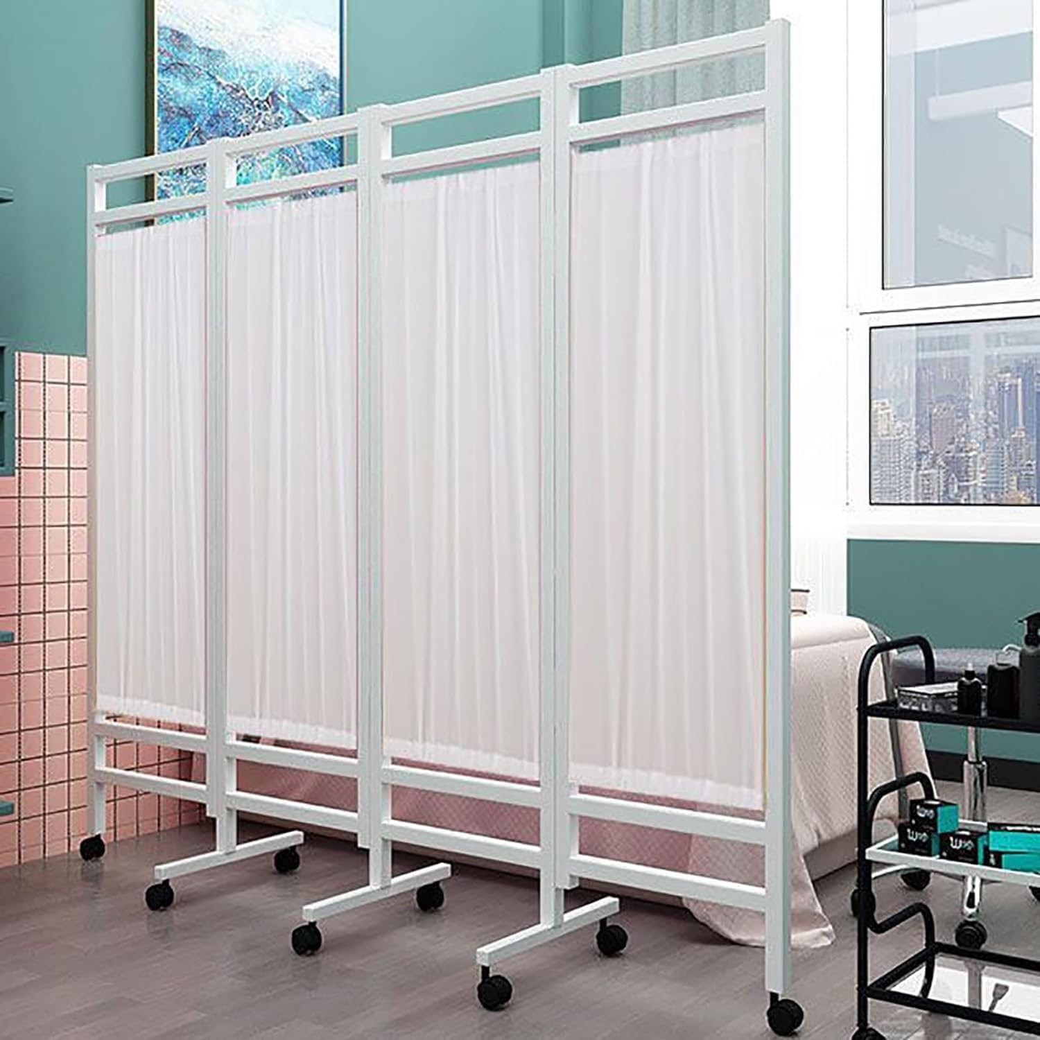 Écran de confidentialité médical pliable pour protéger l'intimité des patients