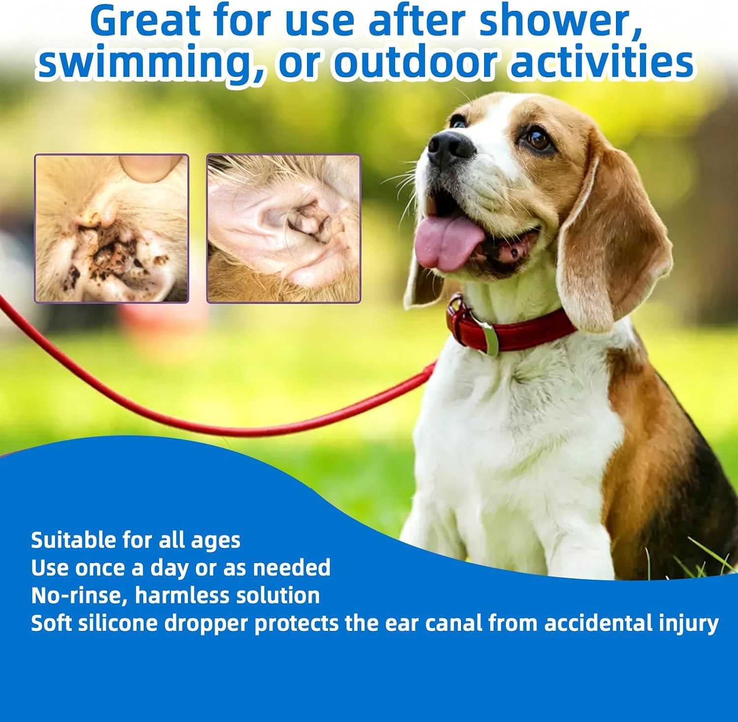 Générique Nettoyant Auriculaire pour Animaux, Nettoyant Oreille Chien,
