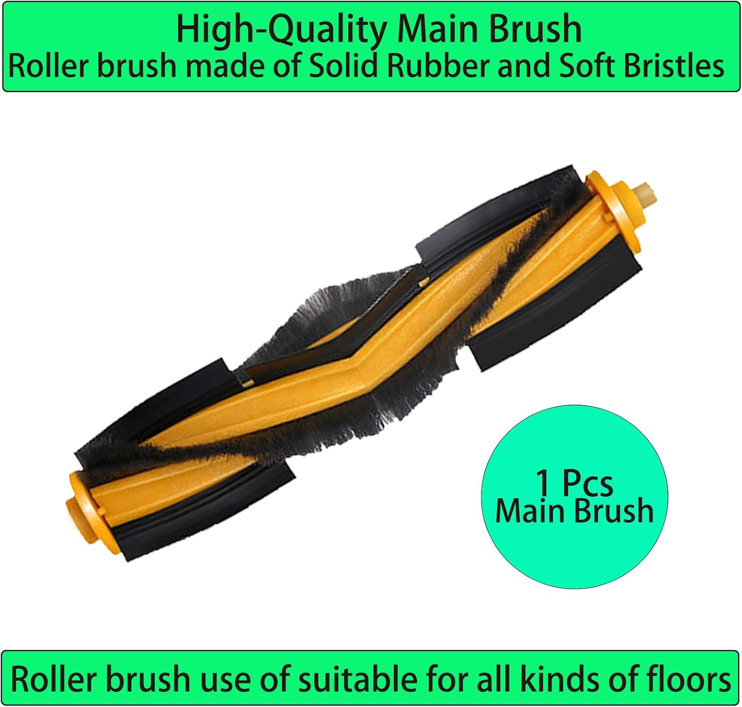 Replacement Spare Parts for Ecovacs Deebot N10 N10+ N8 T8 Series Robot Vacuum 1 Main Brush 3 Pair Side Brush 3 Filter 6 Mop Pad 3 Dust Bag Accessories (19 Pack)