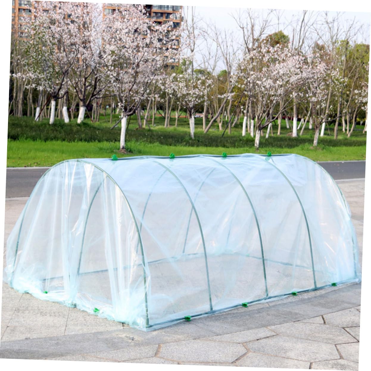 Copertura Serra Trasparente per Piante con Struttura in Acciaio Rivestito Protezione Termica e Antipioggia per Coltivazione e Giardino Completo