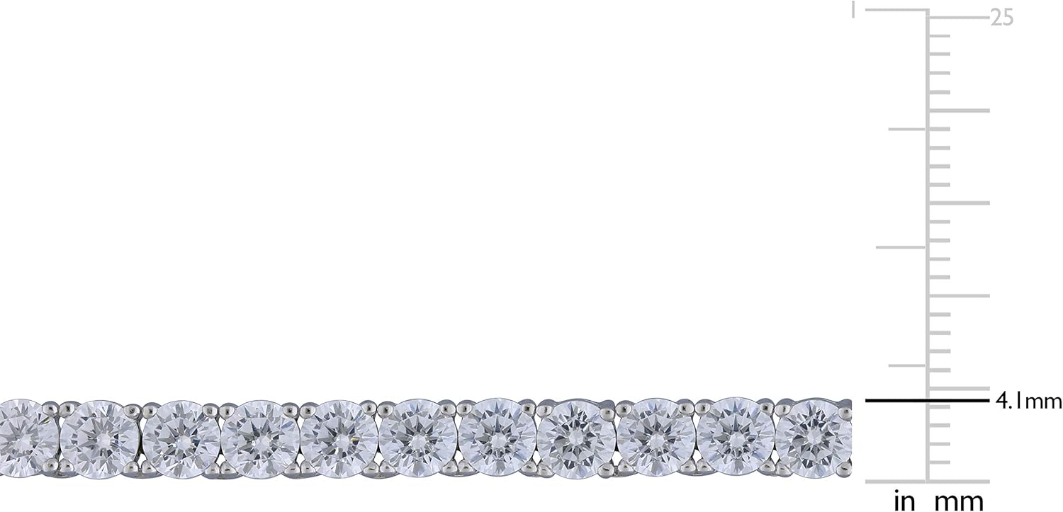 Women’s 45 CT TGW 4x4mm Round Cubic Zirconia Tennis Necklace in 925 Sterling Silver | 17" Length