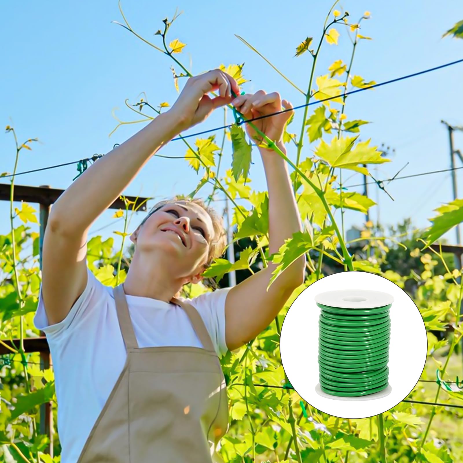 Filo Giardino 20m Filo Di Ferro Verde Per Giardinaggio - 20 Metri