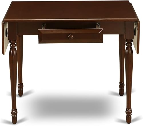 Miniatura 41 de East West Furniture MZT-BCH-T Monza Mid-Century - Mesa de comedor rectangular con gotas y patas elegantes, 36 x 54 pulgadas, negro y cereza Negro y