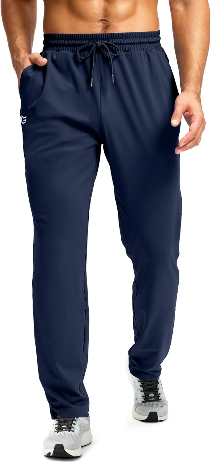 G Gradual Men's Sweatpants with Zipper Pocket Workout Athletic Track Pants Stretch Tapered Joggers for Gym Running Jogging - Image 2
