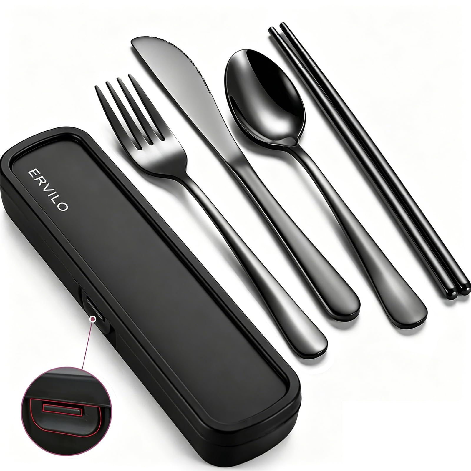 Travel Utensils with Case