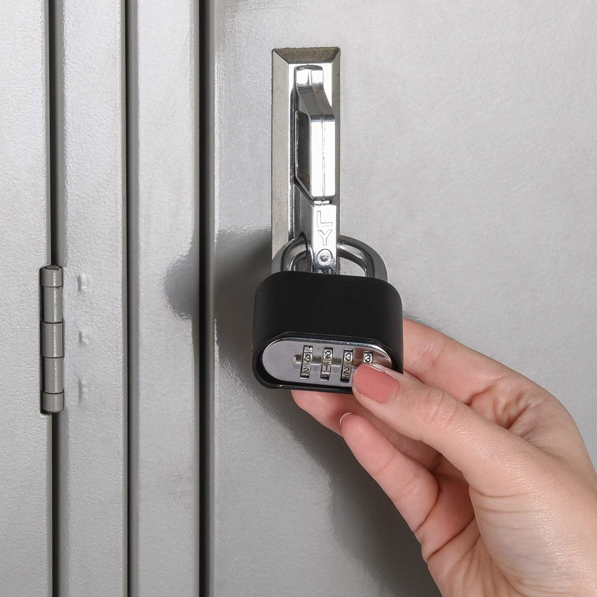 Amazon Basics 2-inch 4-Digit Combination Padlock, Black, 2-Pack