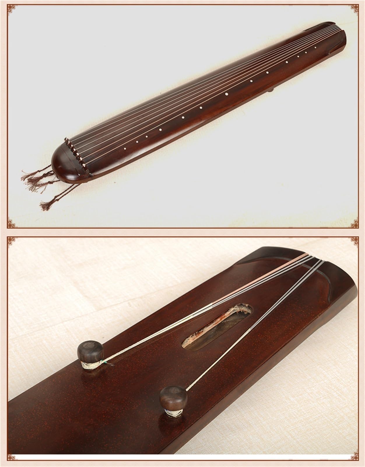 Guqin (chińska Cytra) Wykonany Ze Starego Drewna Cedrowego Z Surowym Lakierem Instrument Dydaktyczny Dla Dorosłych Guqin (chińska Cytra)