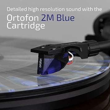 Fluance RT84 Reference High Fidelity Vinyl Turntable Record Player with Ortofon 2M Blue Cartridge, Speed Control Motor, High Mass MDF Wood Plinth, Vibration Isolation Feet - Piano Black
