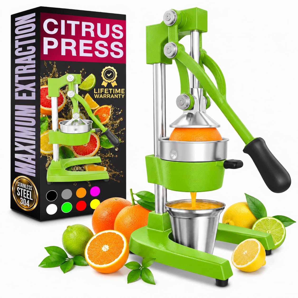 Cast Iron Juicer Hand Press, Manual Juicer, Citrus &amp; Orange Juice Press