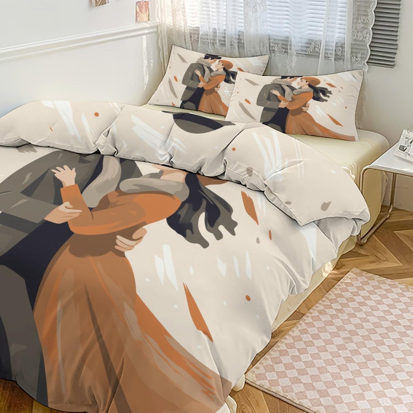 Parure de lit 3 pièces pour chambre cocooning | Style moderne