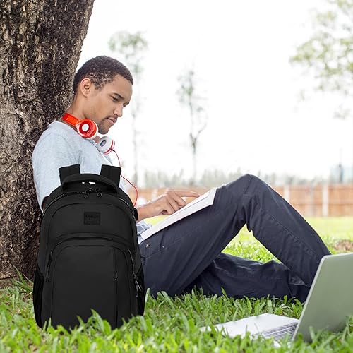 Miniatura 6 de Goloni Mochila ligera y duradera de viaje casual, para hombres y mujeres con compartimento separado, Negro -, Casual