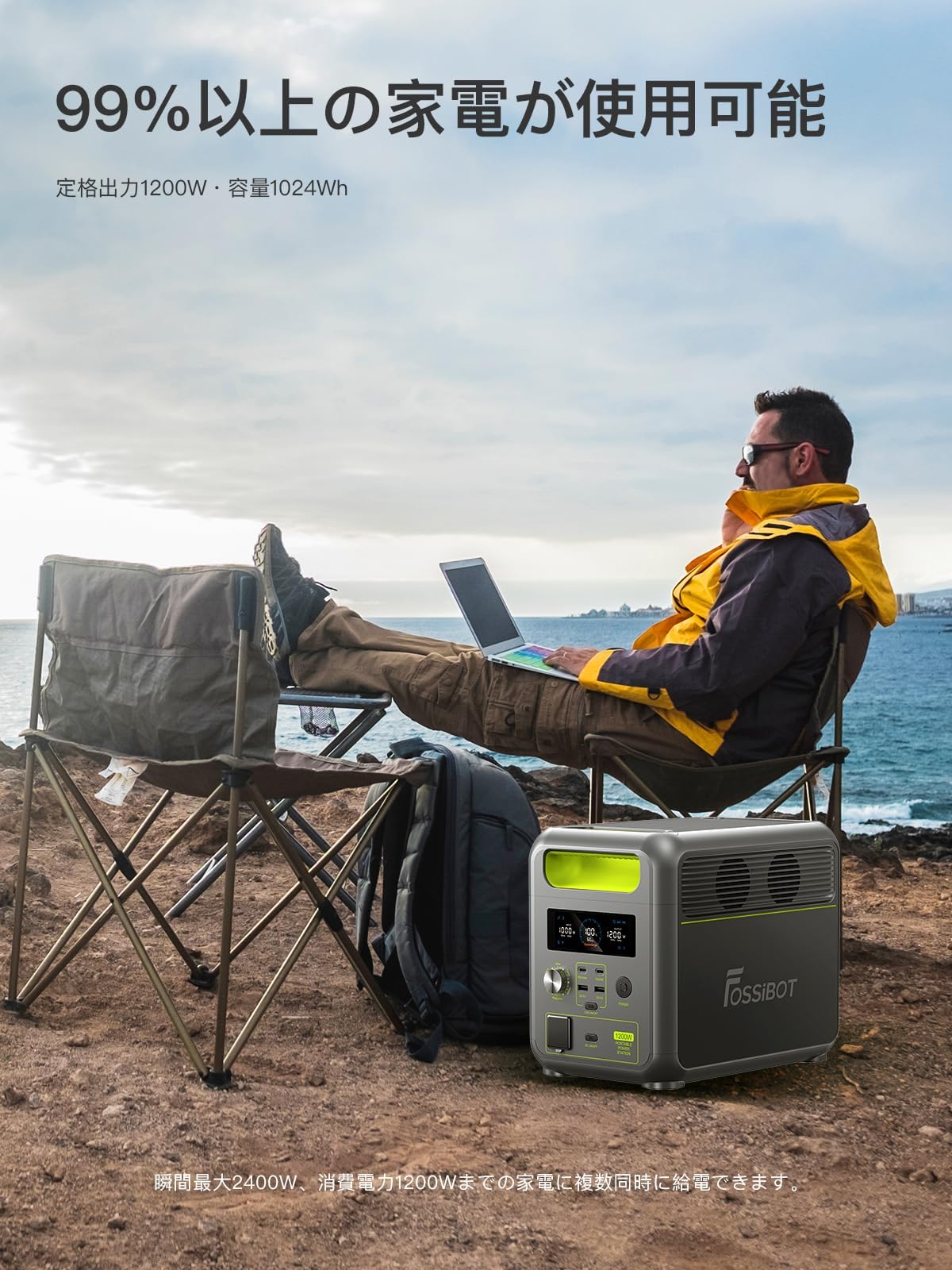 Amazon.co.jp: FOSSiBOT F1200 ポータブル電源 大容量 リン酸鉄