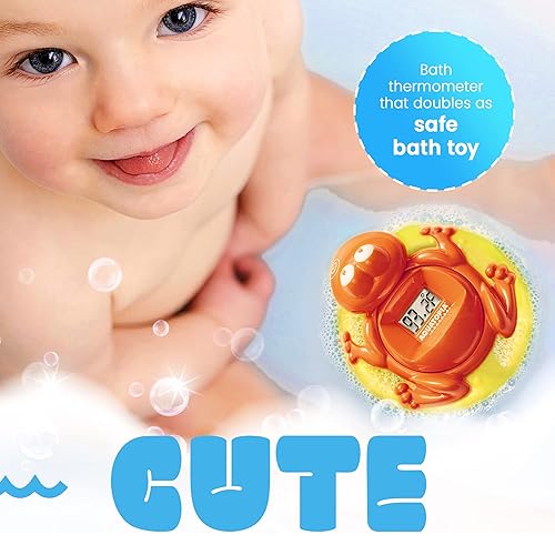 Miniatura 3 de Aquatopia Termómetro de baño para bebé, juguete flotante con alarma audible digital, termómetro de agua para bebés para temperatura del baño, lindos